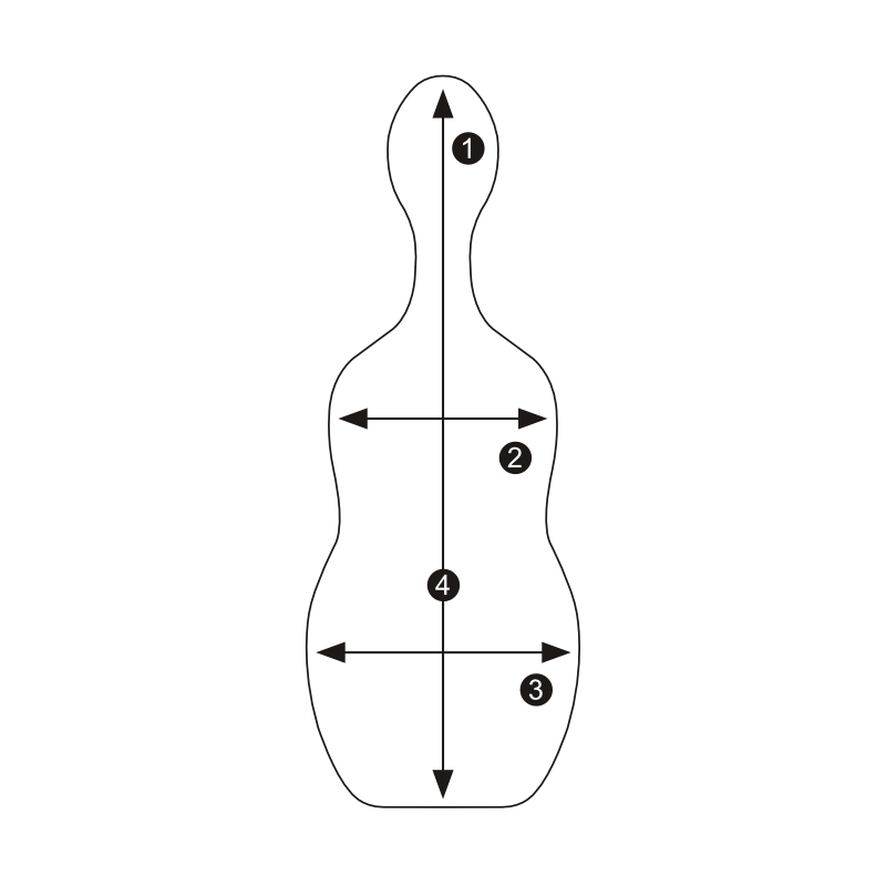 ACCORD cello case - interior dimensions