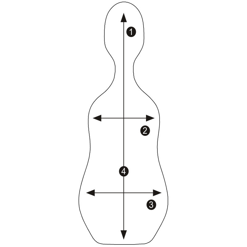 Cello case BAM Hightech Compact - inside dimensions