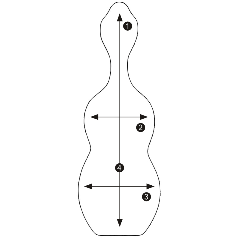 Cello case BAM Hightech Shamrock - inside dimensions