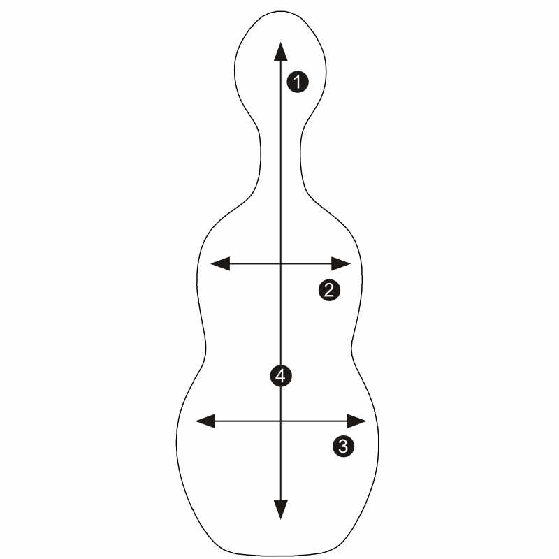 Cello case Musilia - Interior dimensions