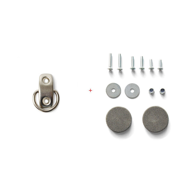 FIEDLER nickel-plated D-ring - assembly kit with screws